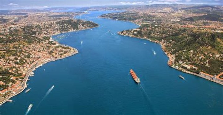 How wide is the bosphorus strait?