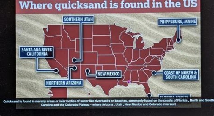 Where quicksand is found?