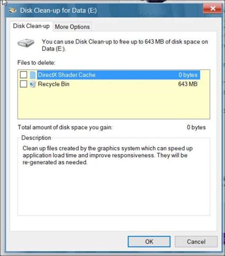 Why won't disk cleanup open?